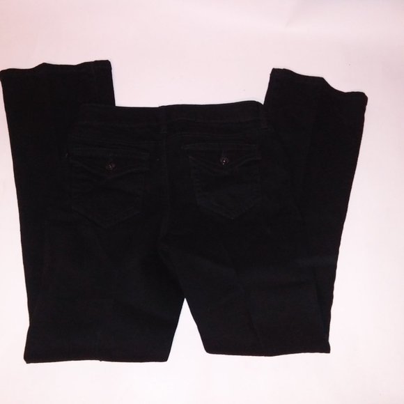 Apt 9 Jeans Womens Size 4 Petite 4P Bootcut Solid Black Denim Waist 15" Inseam 3 - Picture 8 of 11